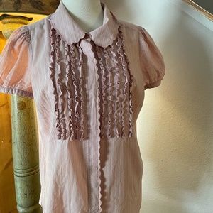 Rose color Juicy Short Sleeve Button Up